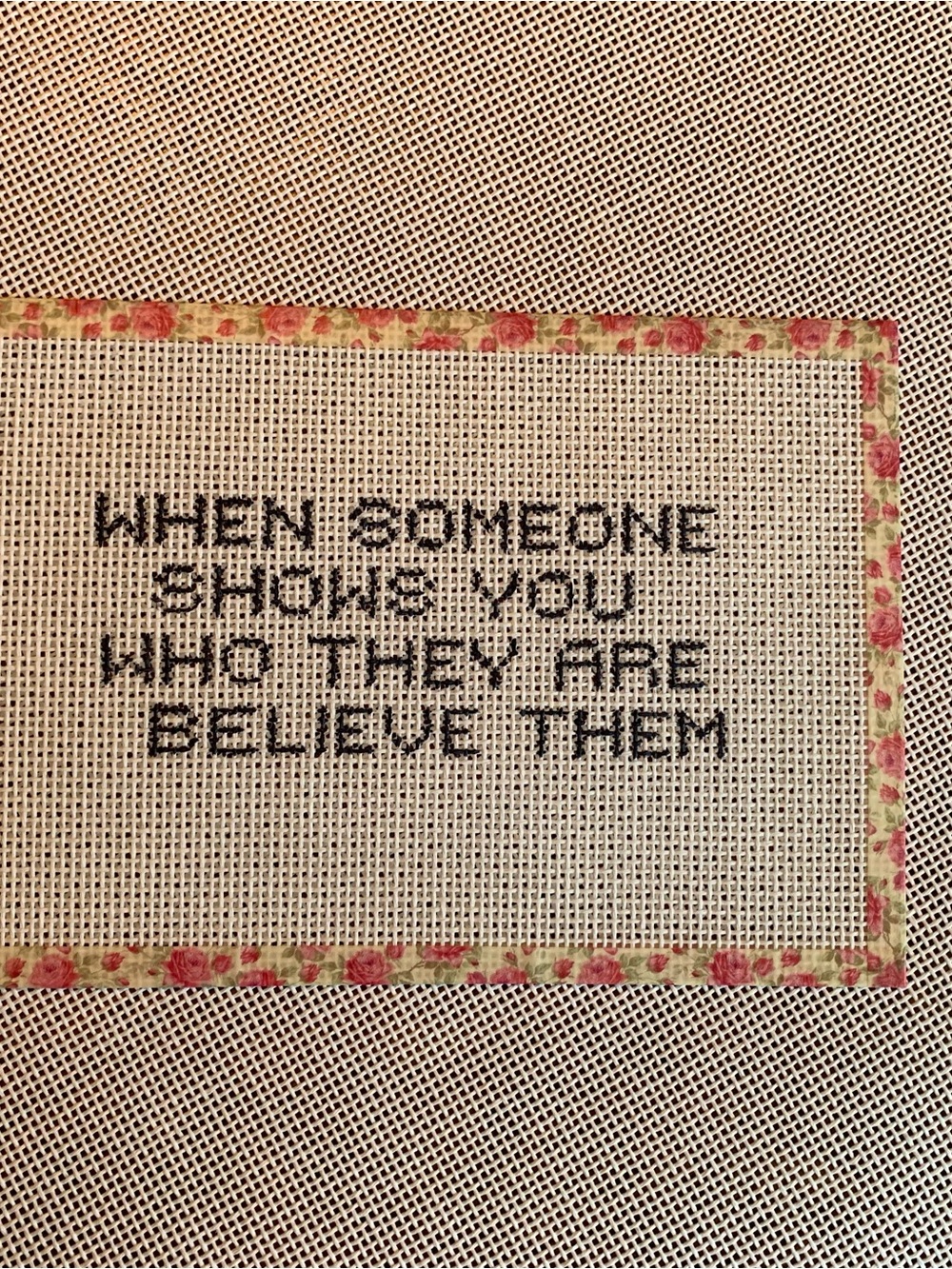 Hand Painted Stitch Counted Needlepoint Canvas